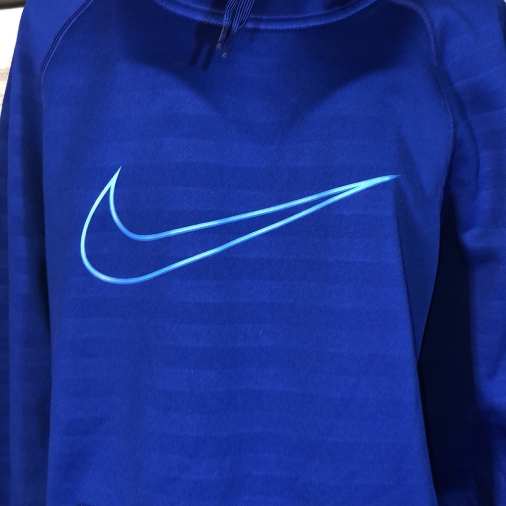 Nike dri fit stripped blue sweatshirt hoodie size small thicker material sports‍ - Picture 2 of 4